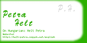 petra helt business card